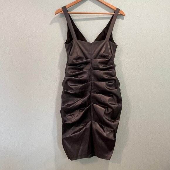 Juno‎ Dress Collection Dark Gray Silver Metallic Mini Dress Size Medium - Picture 2 of 6
